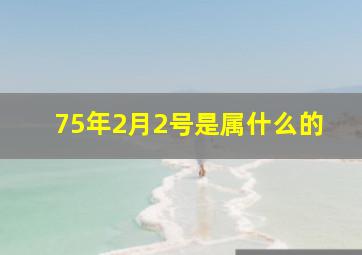 75年2月2号是属什么的