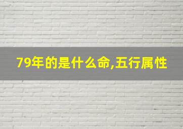 79年的是什么命,五行属性