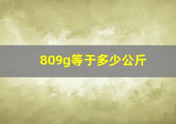 809g等于多少公斤