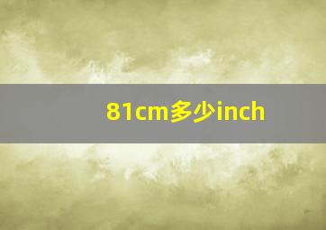 81cm多少inch