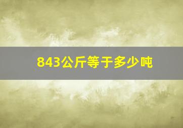 843公斤等于多少吨