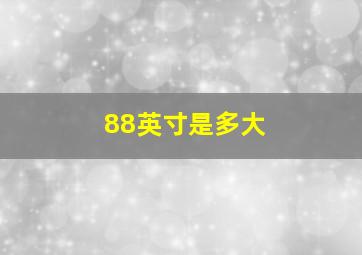 88英寸是多大