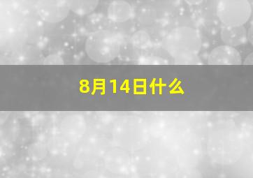 8月14日什么