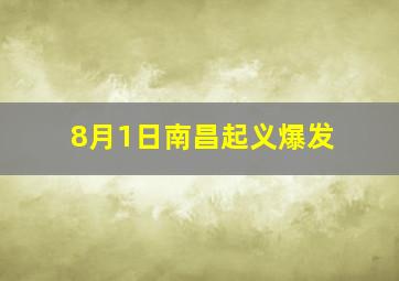 8月1日南昌起义爆发