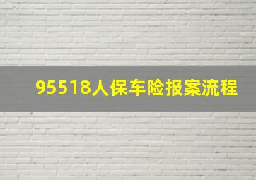 95518人保车险报案流程