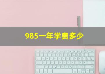 985一年学费多少