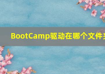 BootCamp驱动在哪个文件夹