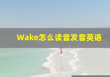 Wake怎么读音发音英语