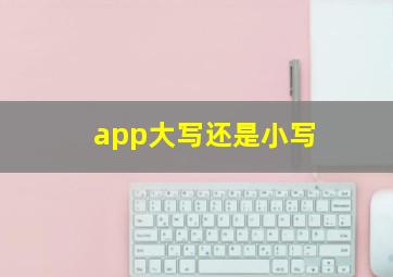 app大写还是小写