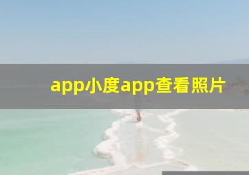 app小度app查看照片