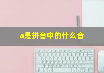 a是拼音中的什么音