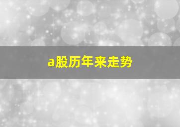 a股历年来走势