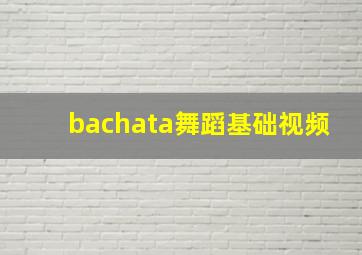 bachata舞蹈基础视频