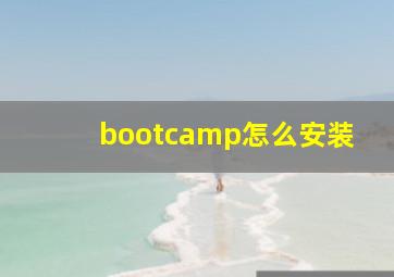 bootcamp怎么安装