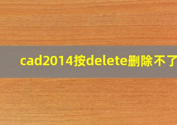 cad2014按delete删除不了图