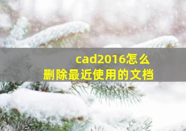 cad2016怎么删除最近使用的文档