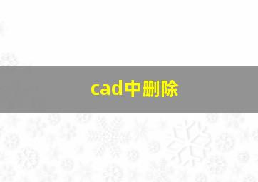 cad中删除