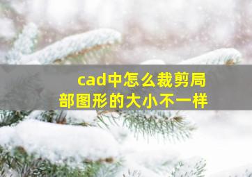 cad中怎么裁剪局部图形的大小不一样