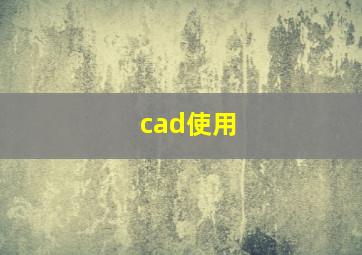 cad使用