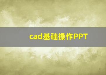 cad基础操作PPT