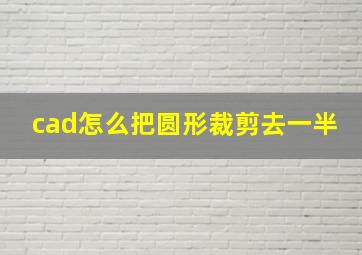 cad怎么把圆形裁剪去一半