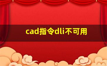 cad指令dli不可用