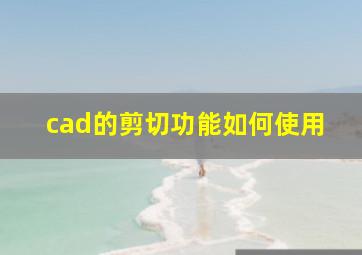 cad的剪切功能如何使用