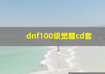 dnf100级觉醒cd套