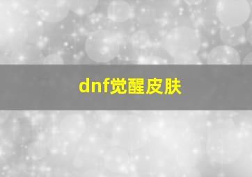 dnf觉醒皮肤