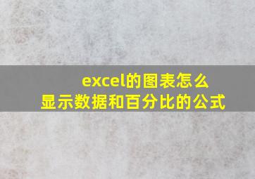 excel的图表怎么显示数据和百分比的公式