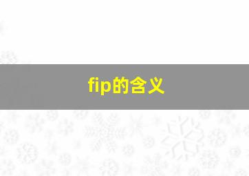 fip的含义