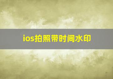 ios拍照带时间水印