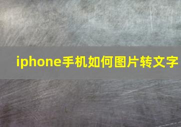 iphone手机如何图片转文字