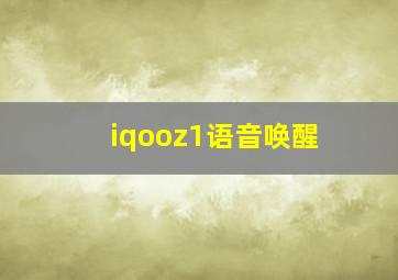 iqooz1语音唤醒