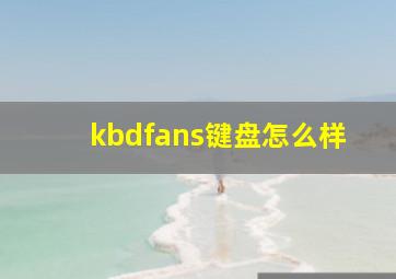 kbdfans键盘怎么样