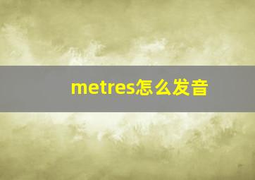 metres怎么发音