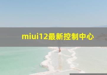 miui12最新控制中心