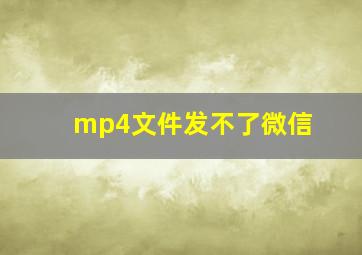 mp4文件发不了微信