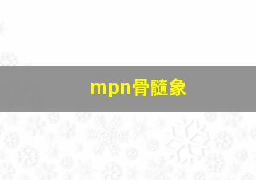 mpn骨髓象