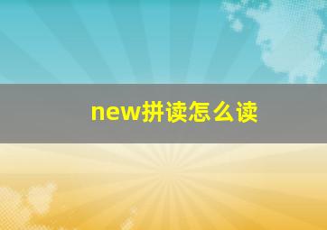 new拼读怎么读