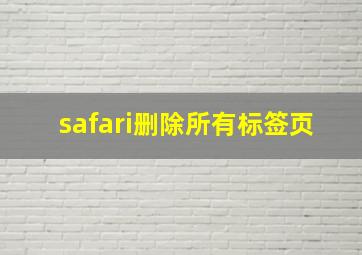 safari删除所有标签页