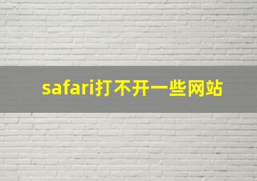 safari打不开一些网站