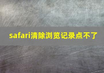 safari清除浏览记录点不了