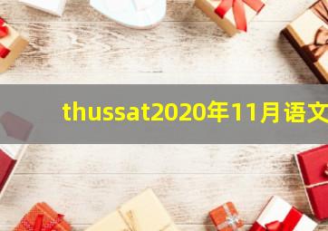 thussat2020年11月语文