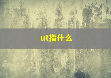 ut指什么