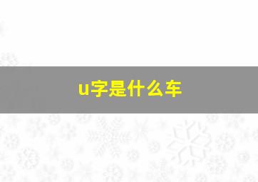 u字是什么车