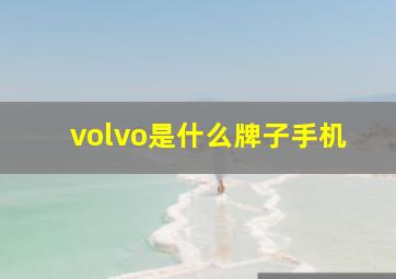 volvo是什么牌子手机