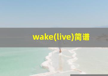 wake(live)简谱