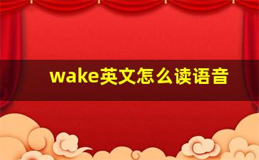 wake英文怎么读语音