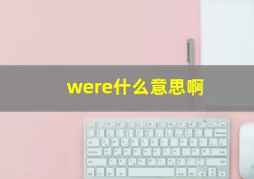 were什么意思啊